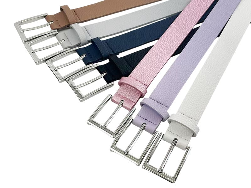 Faux leather belt for women