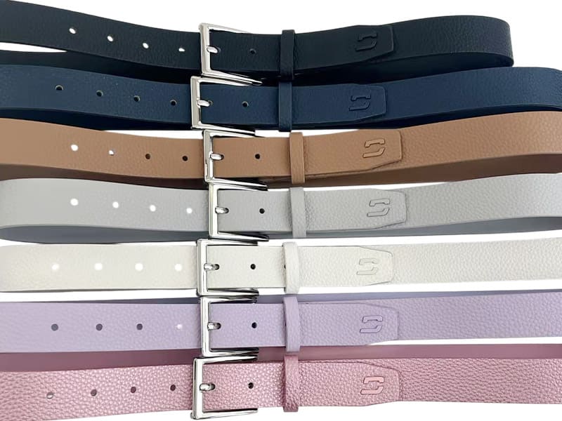 Faux leather belt for women