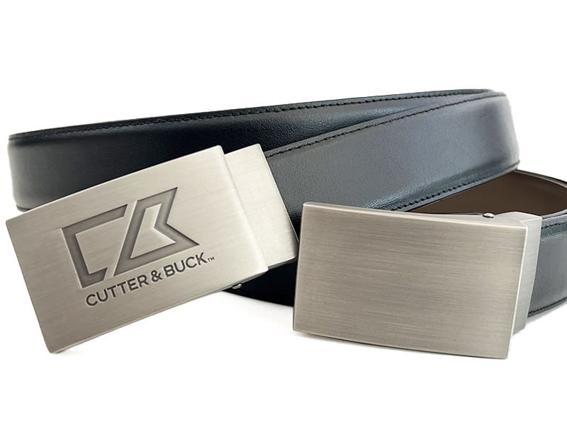 Leather Belts with Plate Buckle for Men