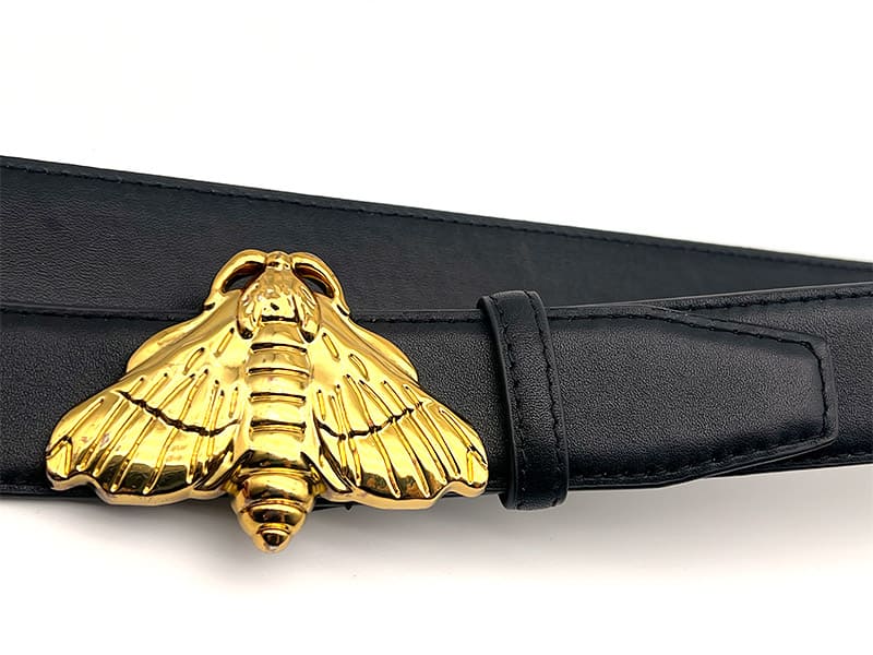 Women Fashion Belt with Alloy Bee Buckle 