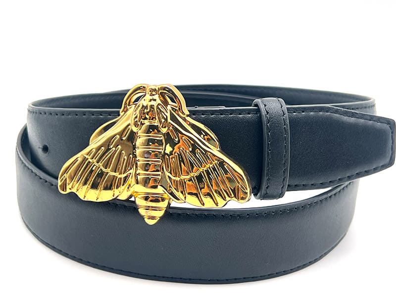 Women Fashion Belt with Alloy Bee Buckle 