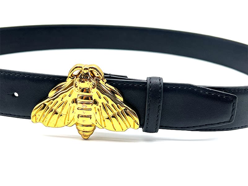 Women Fashion Belt with Alloy Bee Buckle 