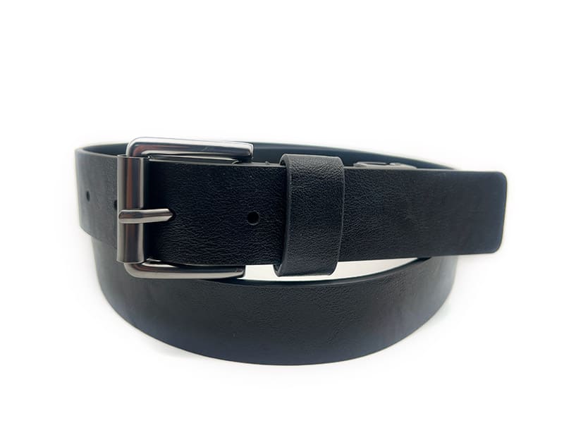 Men's Leather Belt with Silver Buckle–Wholesale