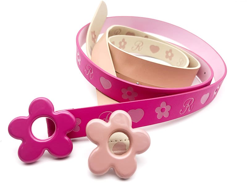 Flower Buckle PU Belt
