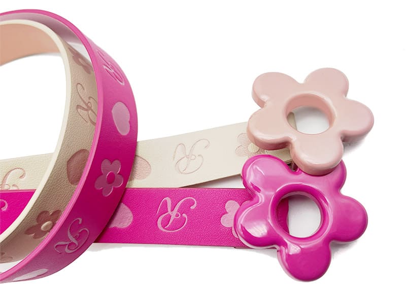 Flower Buckle PU Belt