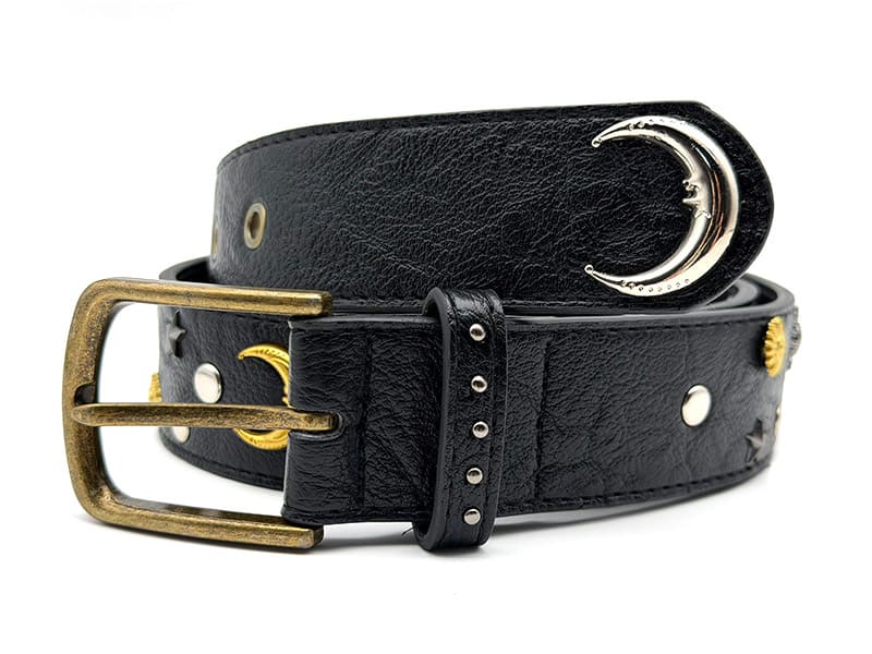 Vintage Studded PU Belt