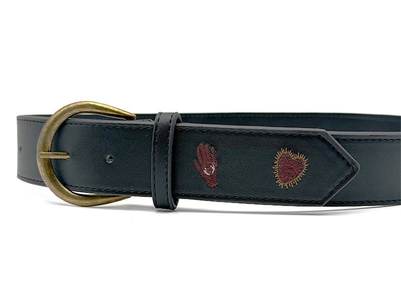 Embroidered PU Leather Belt