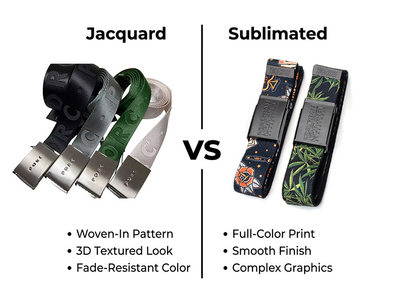 Jacquard vs Sublimated Webbing Belt: Buyer's Guide