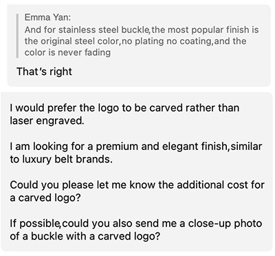 Custom Leather Belt with a Stainless Steel Buckle Custom Leather Belt with a Stainless Steel Buckle