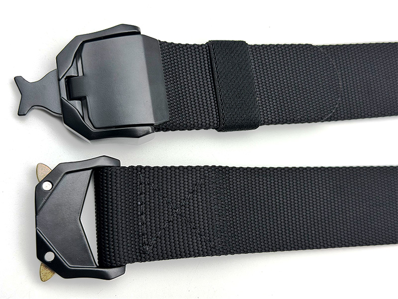 Tactical Webbing Belt for Men with Quick-Release Metal Buckle