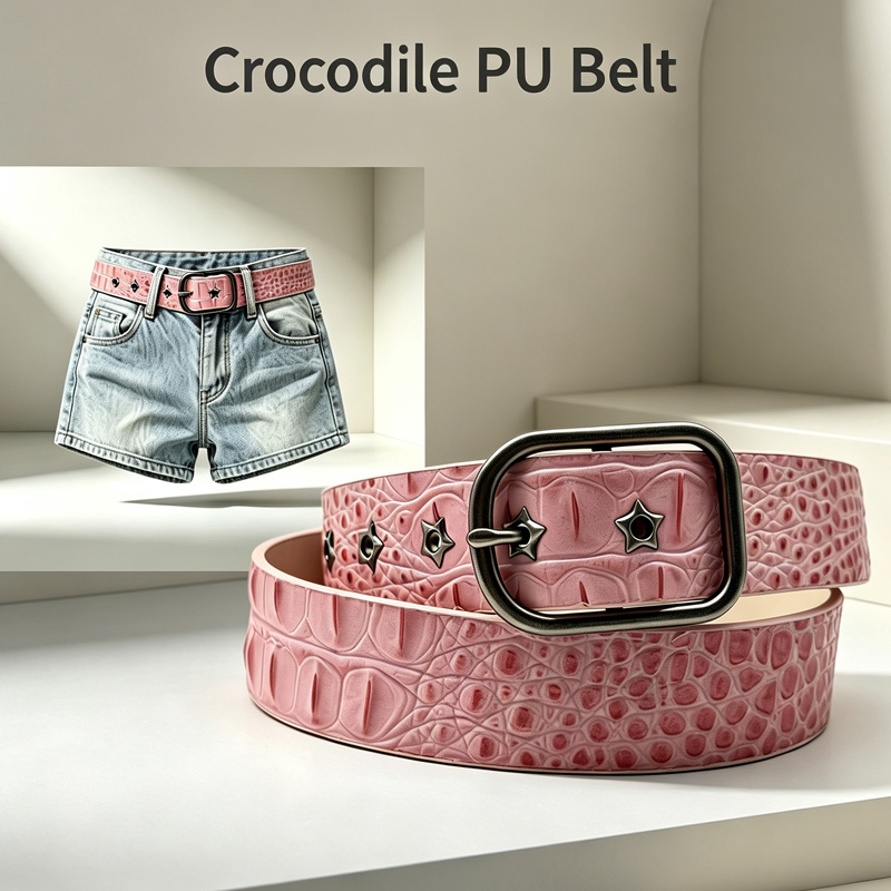 Mock Croc Belt | Custom PU Crocodile Belt for Brands Mock Croc Belt | Custom PU Crocodile Belt for Brands